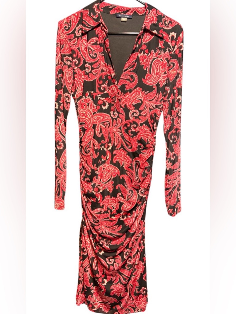 Tommy Hilfiger Red Paisley bodycon dress